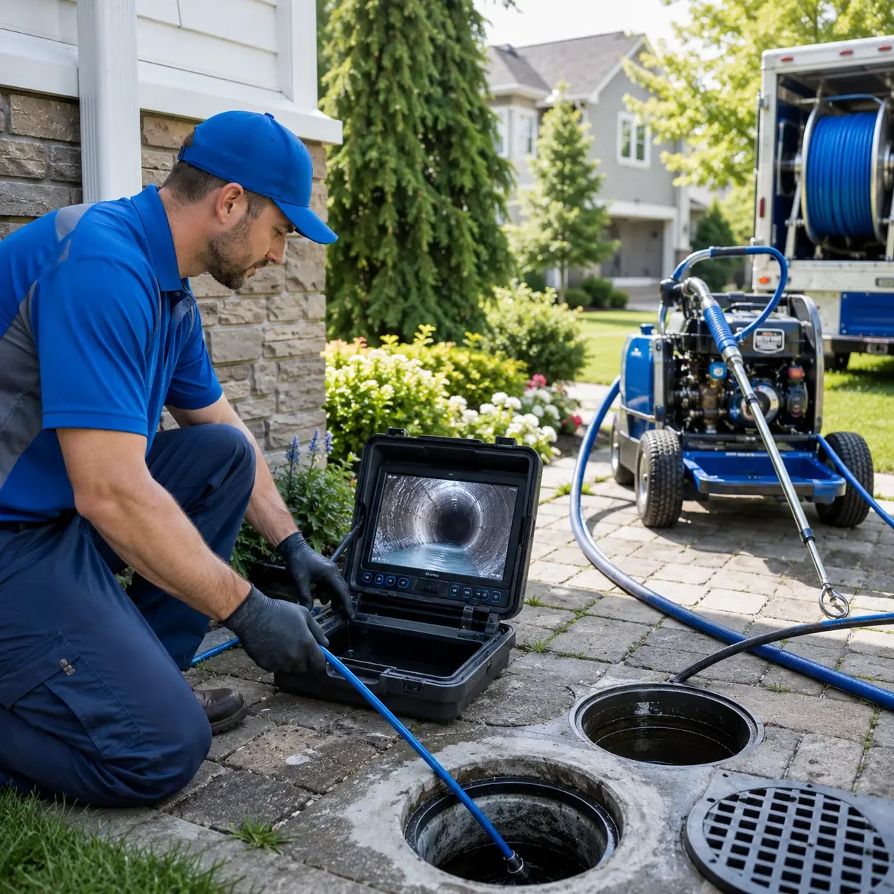 Outdoor drain cleaning professionals serving West Columbia, TX